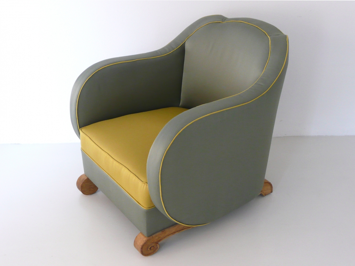 Pair of rare Art Deco Armchairs, France, 1930's.