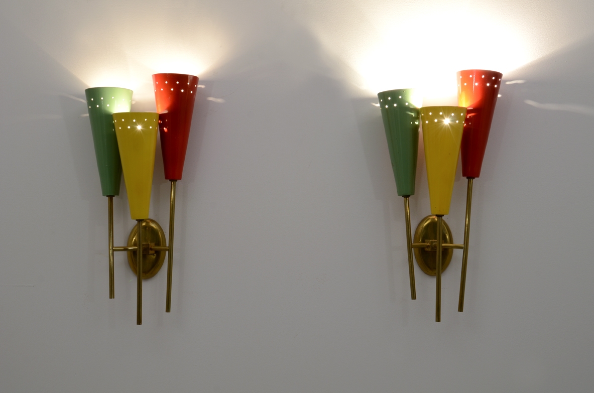 Mid Century lamps light Stilnovo on sale Milan