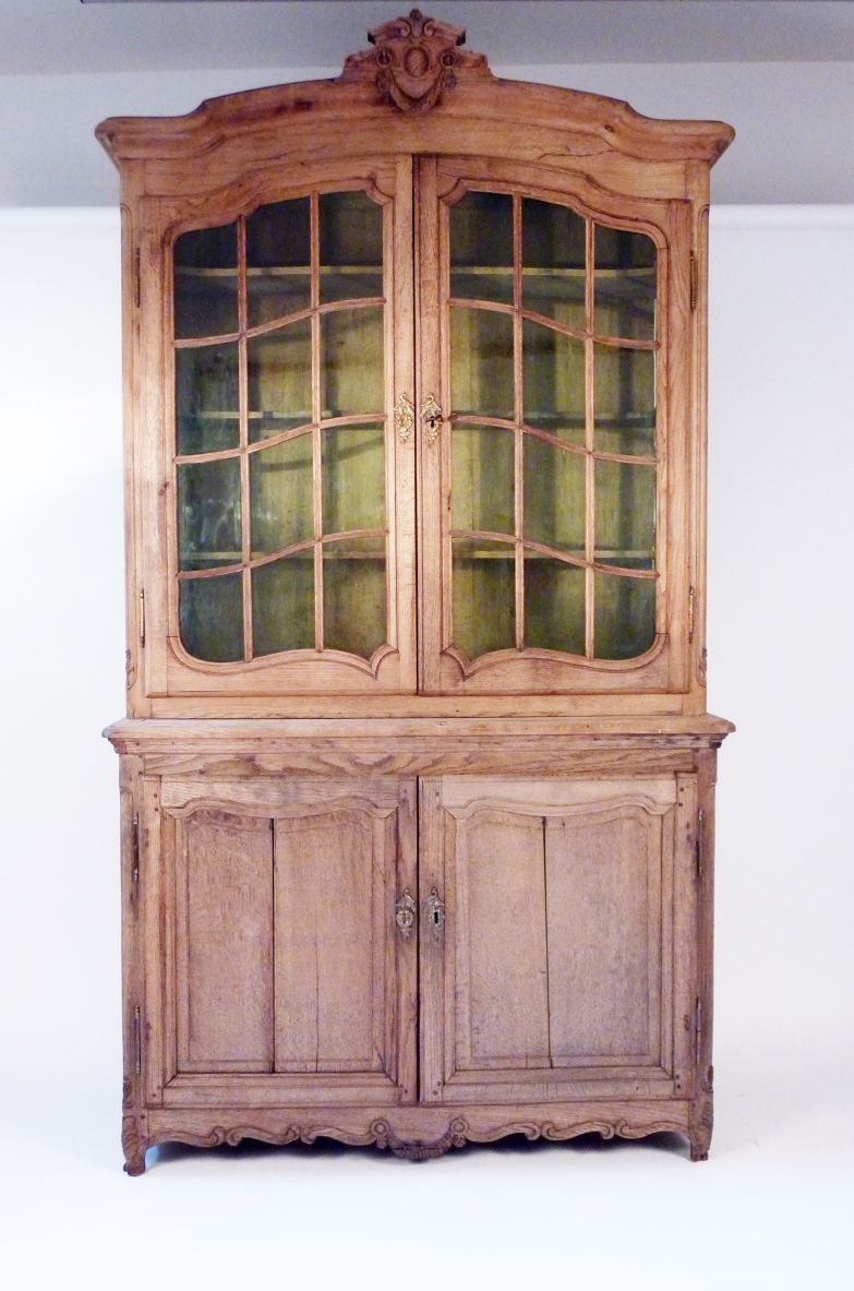 Highboard in light oak wood, France 1920's.