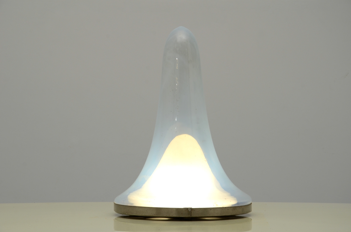 Carlo Nason, rare table lamp in blown glass. Prod.Mazzega, 1960's.
