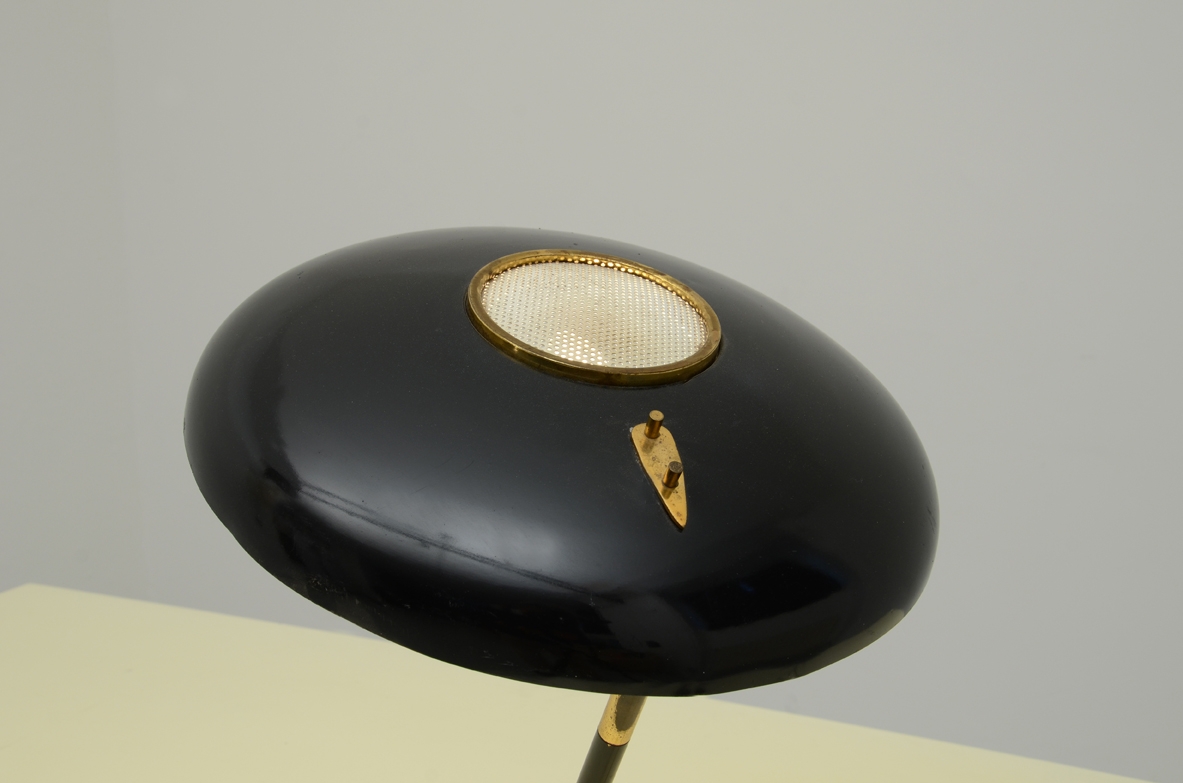 Oscar Torlasco, lampada in metallo e ottone. Prod.Stilux,1950ca.