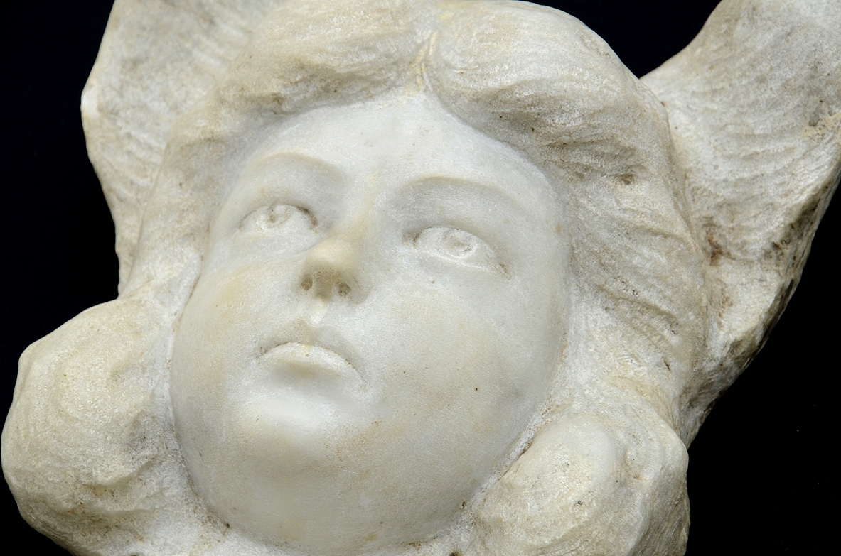 Coppia di angeli in marmo di Carrara  Firenze, 1830ca.