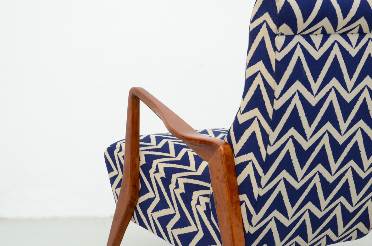 Modernist 1950's Armchairs in the style of Gio Ponti.