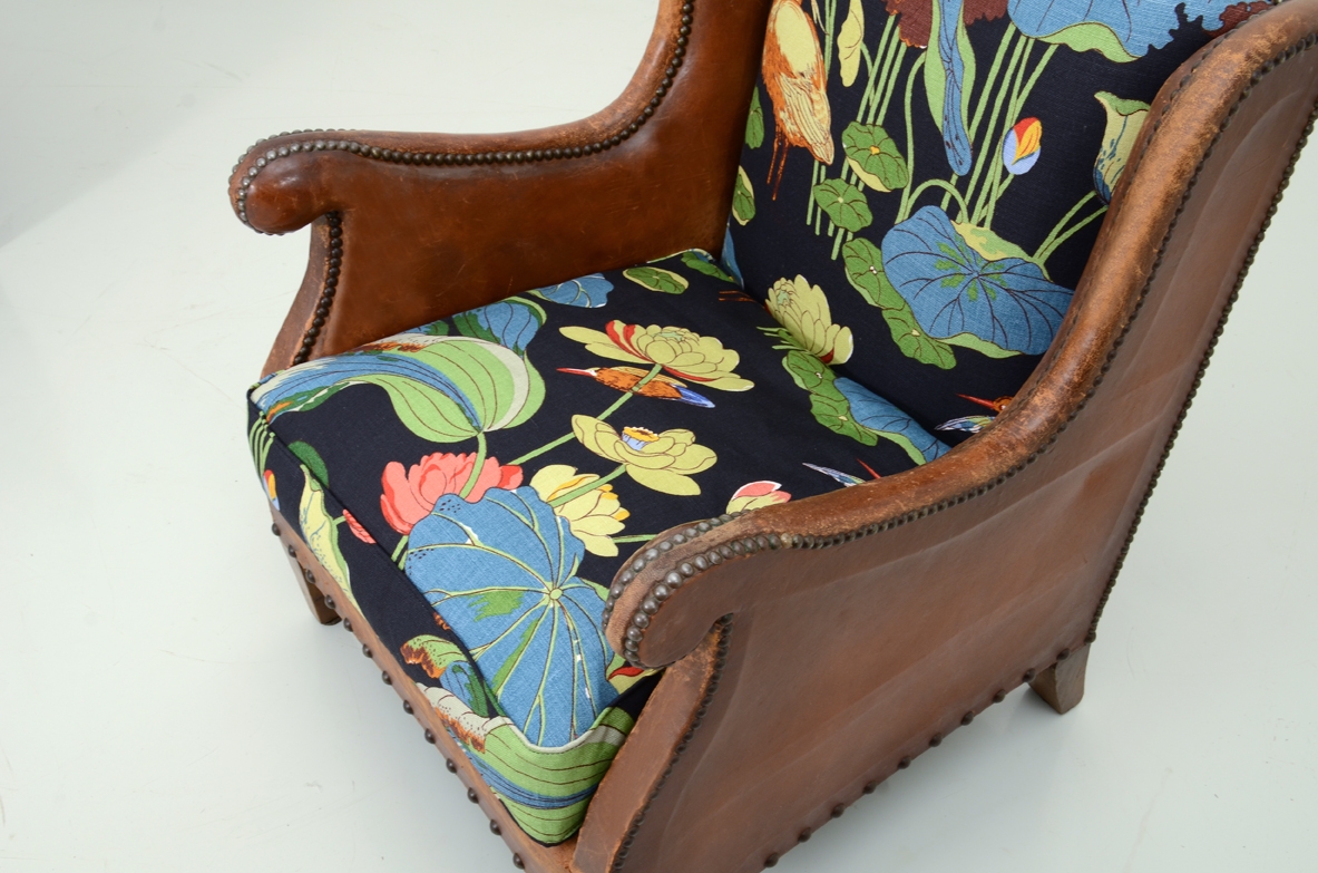 Pair of 1930's club armchairs.