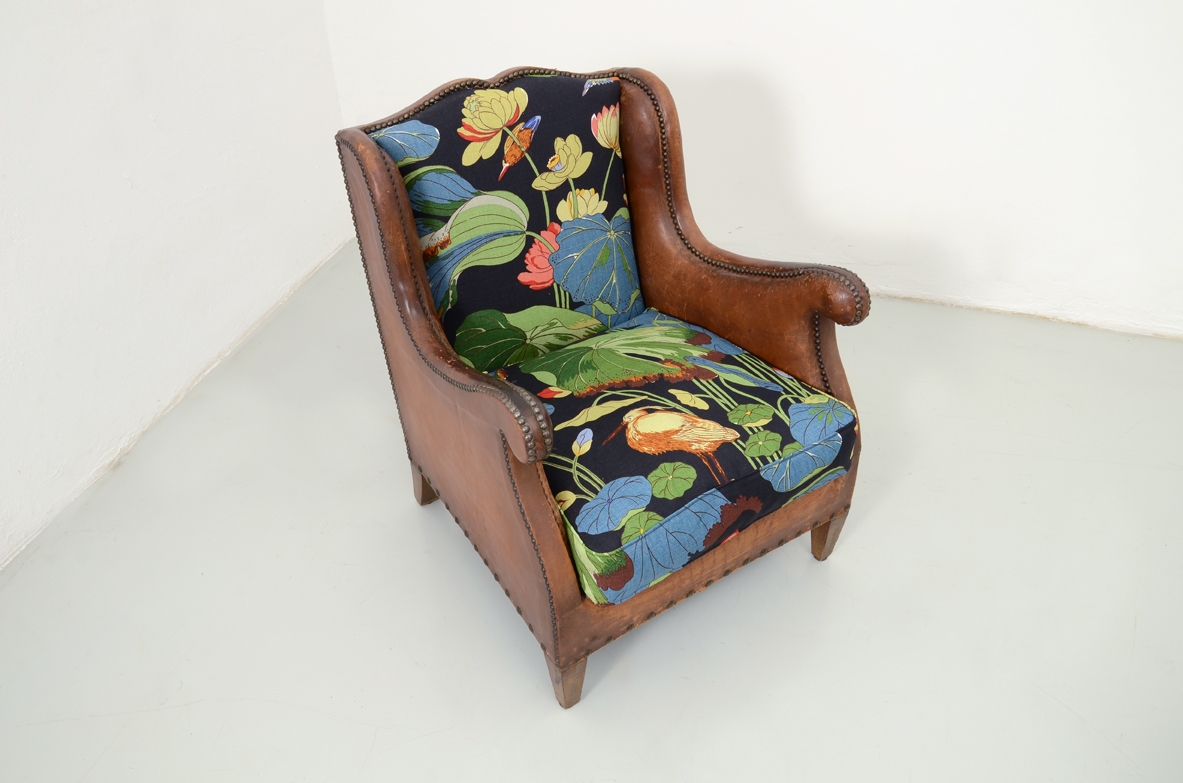 Pair of 1930's club armchairs.