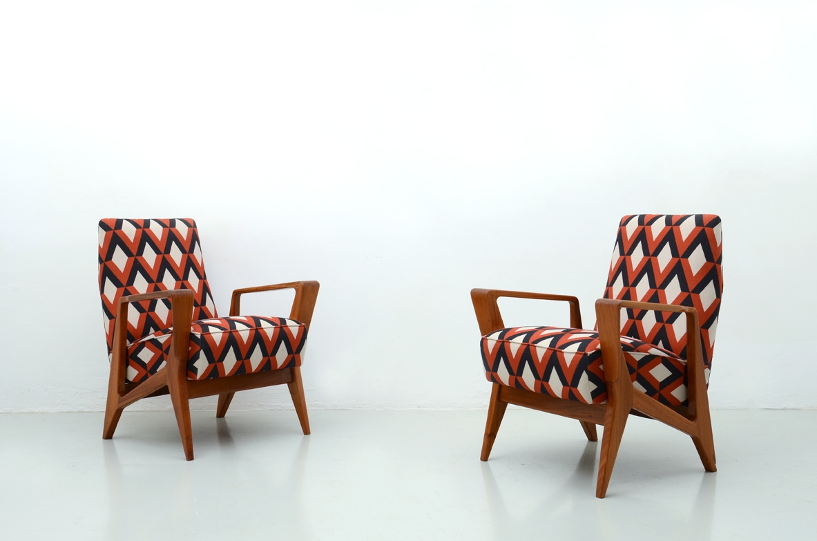 Raphael, pair of modernist 1950's armchairs