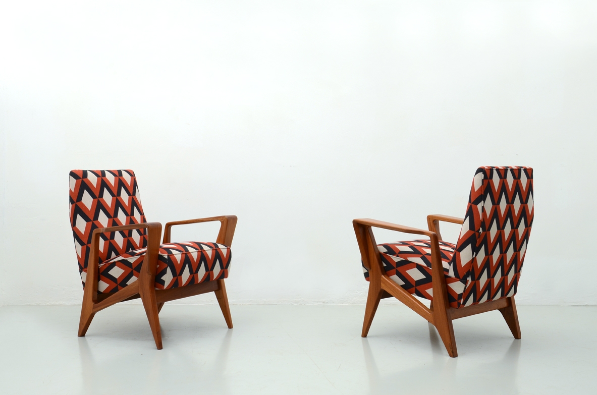 Raphael, pair of modernist 1950's armchairs