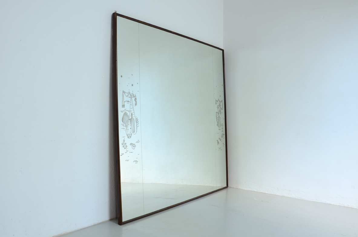 Specchiera vintage arredamento negozio Milano