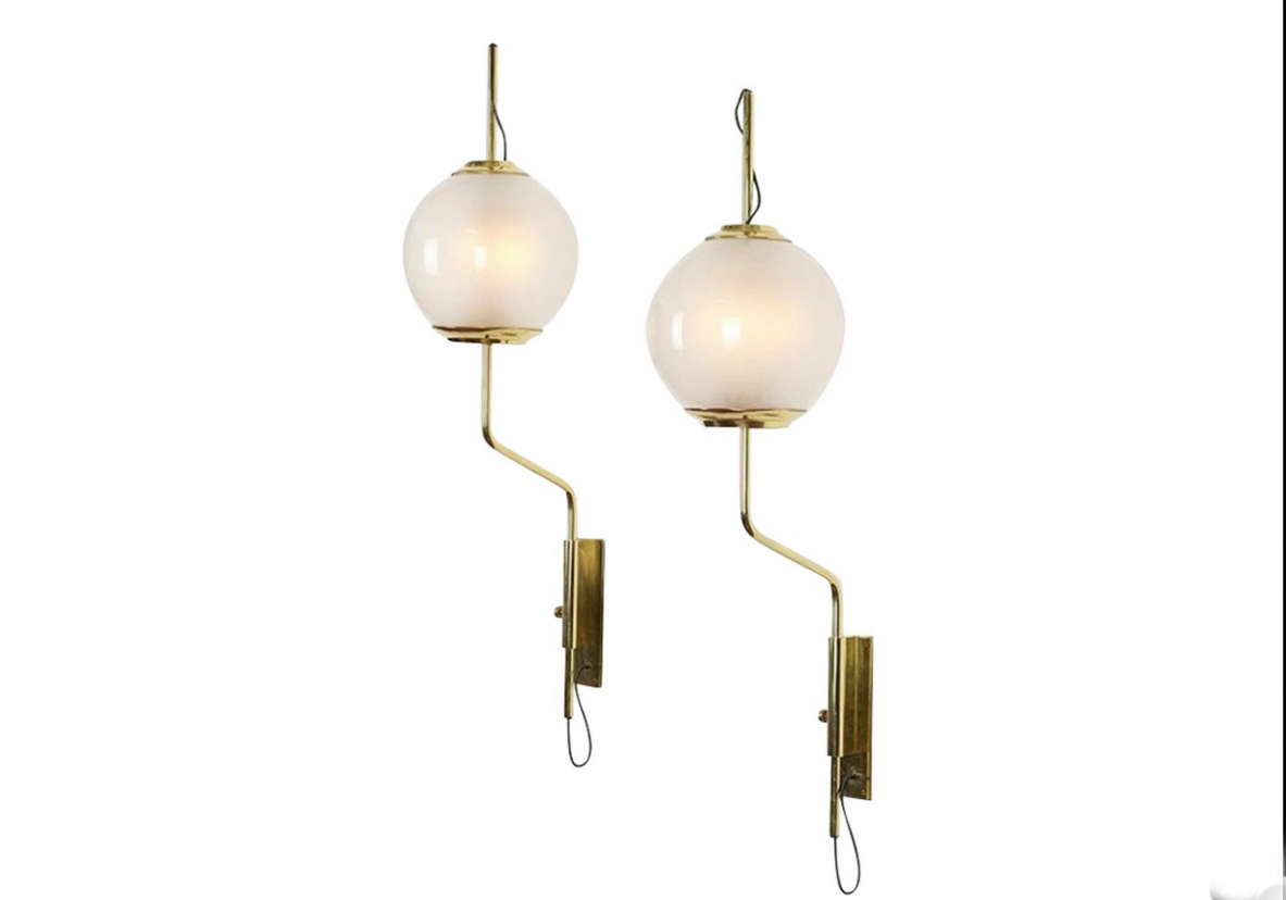 Luigi Caccia Dominioni, pair of LP11 wall lights