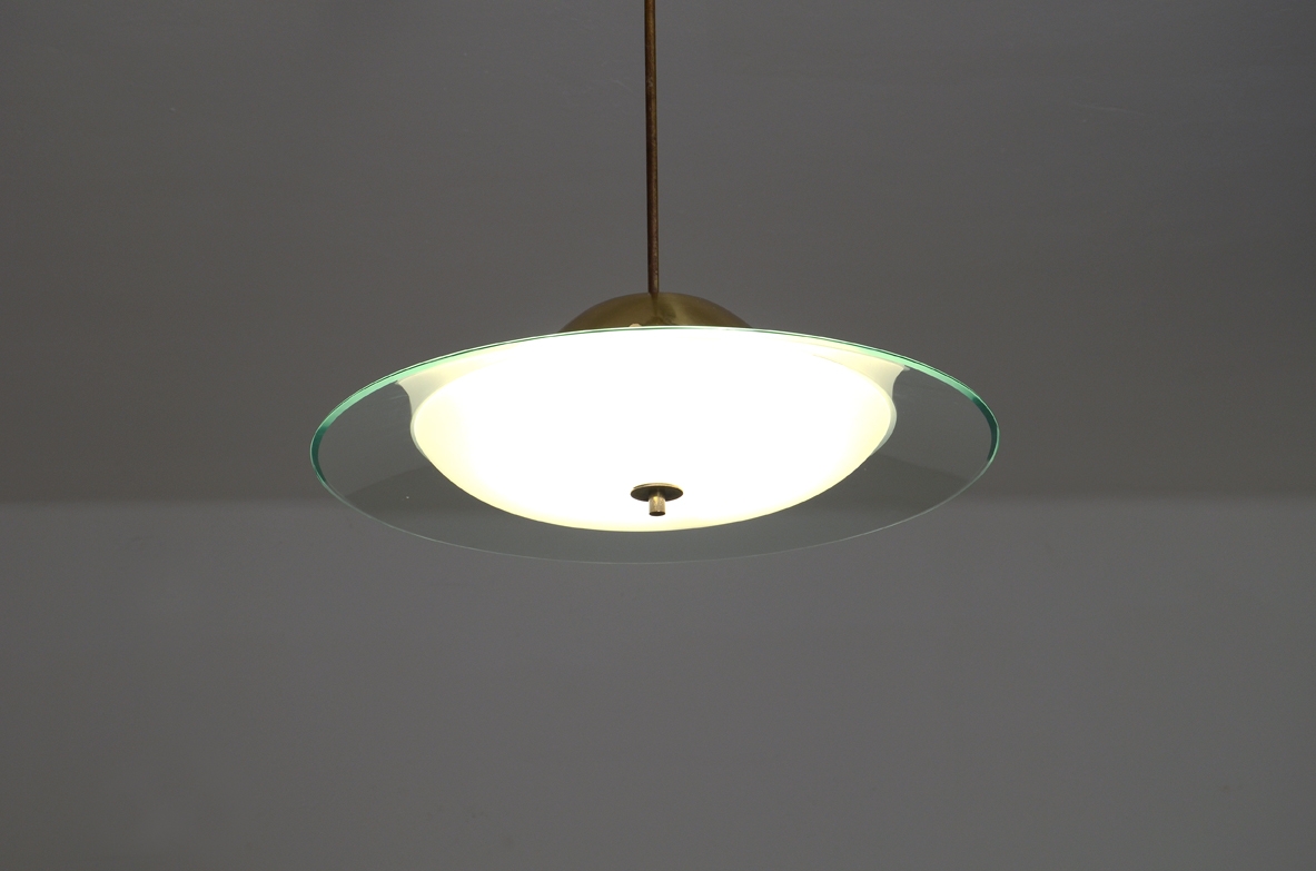 Pietro Chiesa, lampadario in cristallo e ottone, Fontana Arte 1936.