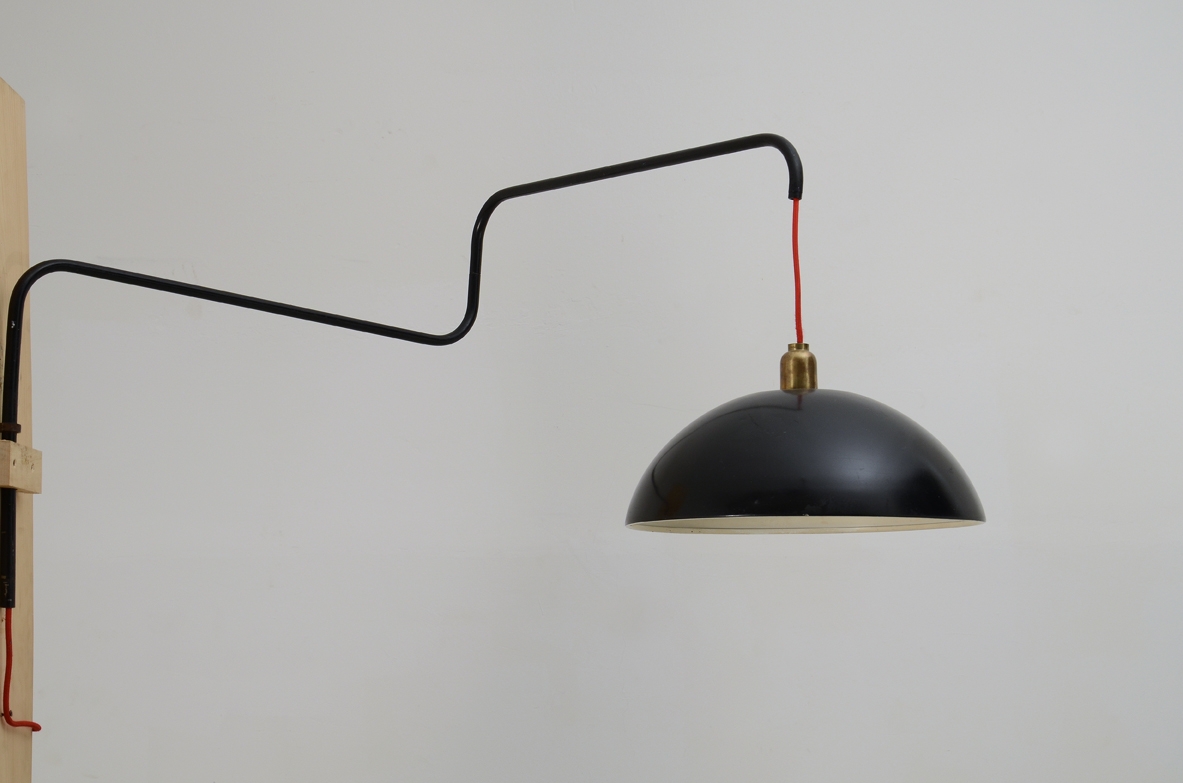 Martinelli Luce, Italian 1960's adjustable wall lamp.