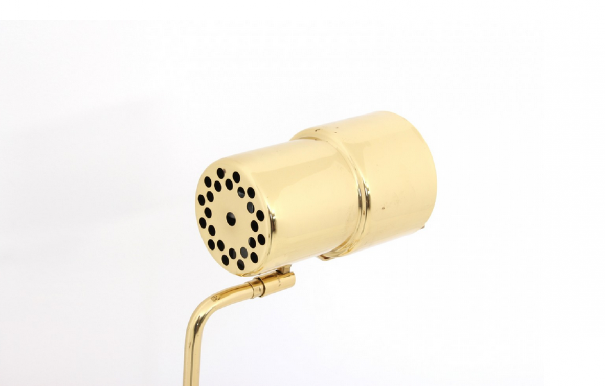Hans-Agne Jakobsson Model B195/2 table lamp  Produced by Hans Agne Jakobsson AB Brass structure Sweden, 1960s