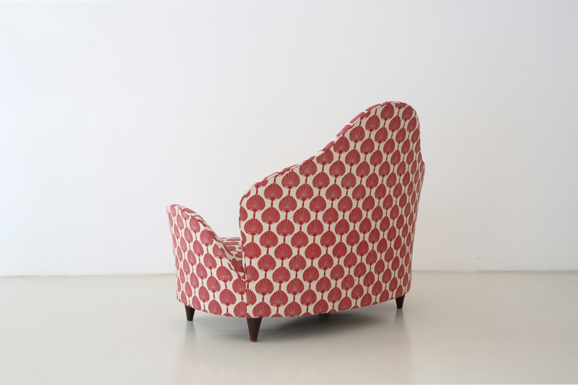 Cesare Lacca, piccolo elegante divanetto poltrona prodotto da ISA, 1950ca.