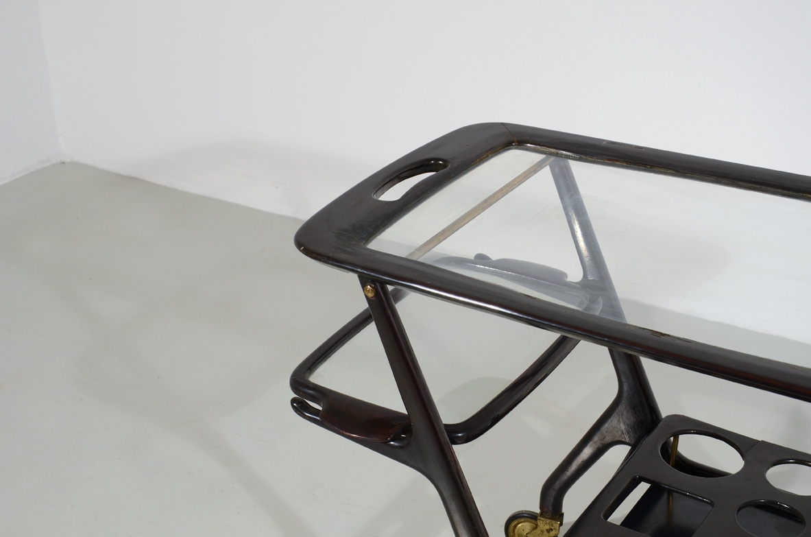 Ico Parisi, carrello in legno laccato