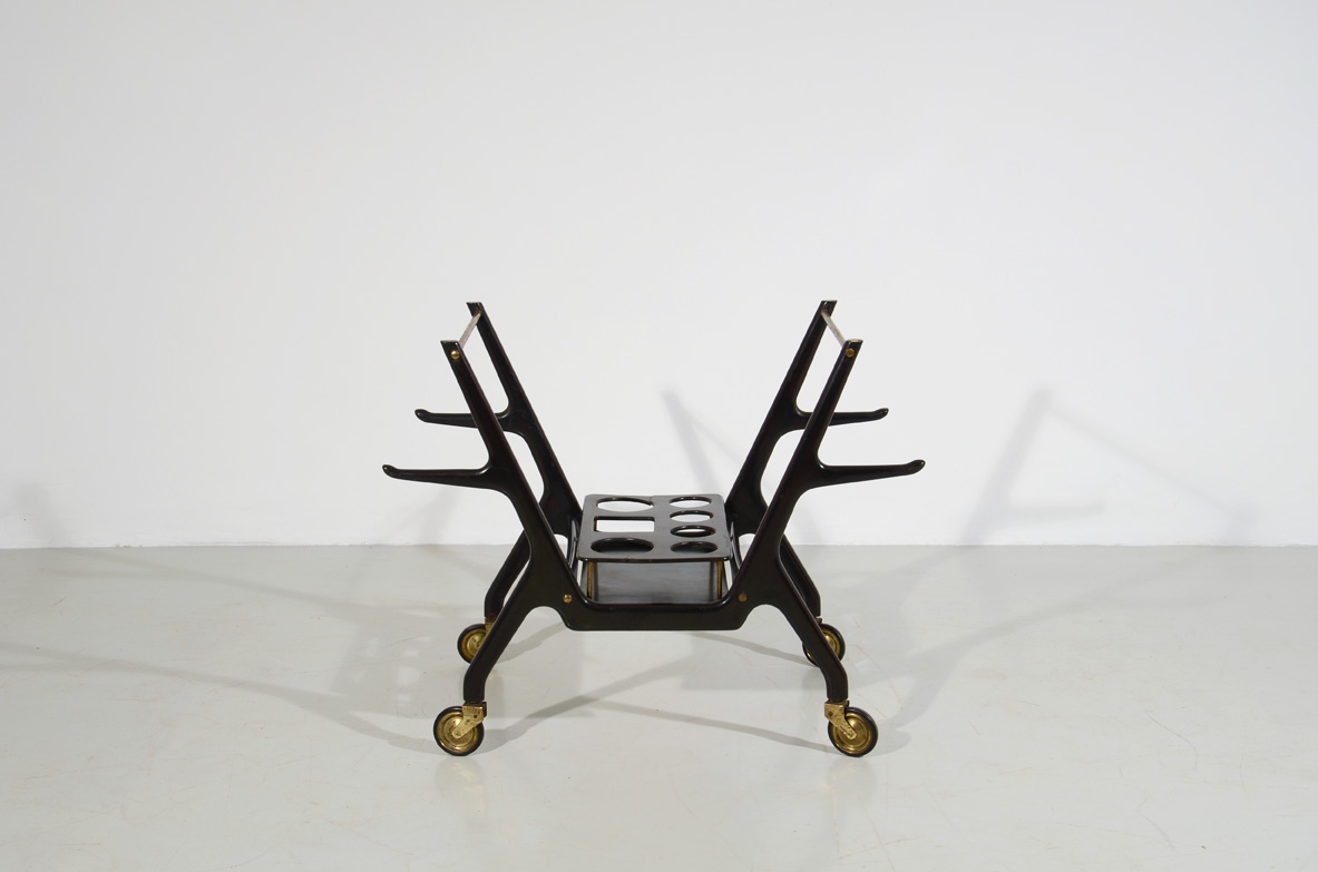 Ico Parisi, carrello in legno laccato