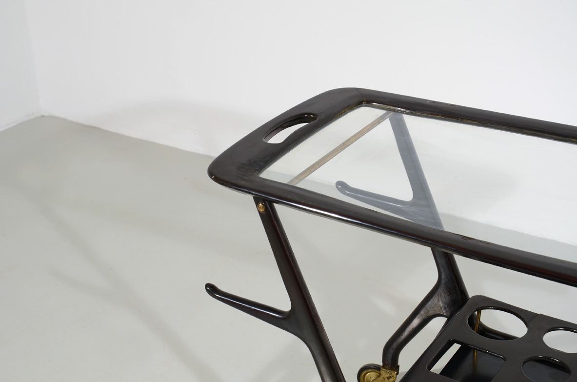 Ico Parisi, carrello in legno laccato