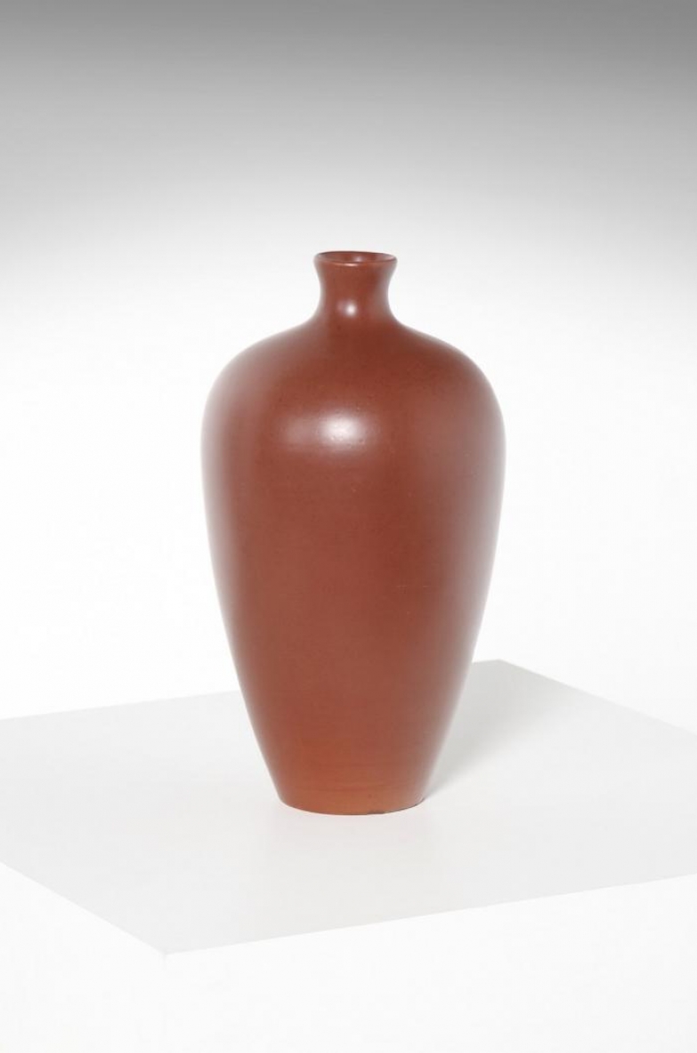 Giovanni Gariboldi, vaso in ceramica smaltata. Prod. Doccia, firmato e numerato, 1930ca.