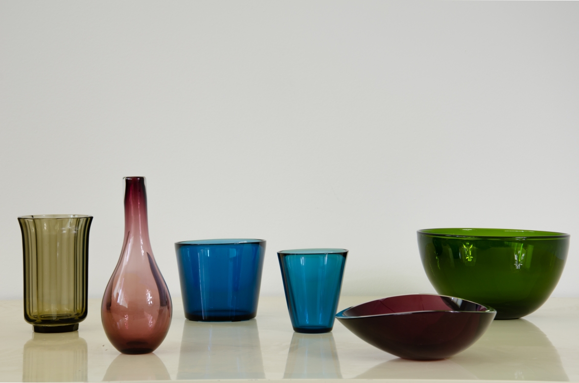 John K.Hayle, set di vetri colorati, 1960ca.