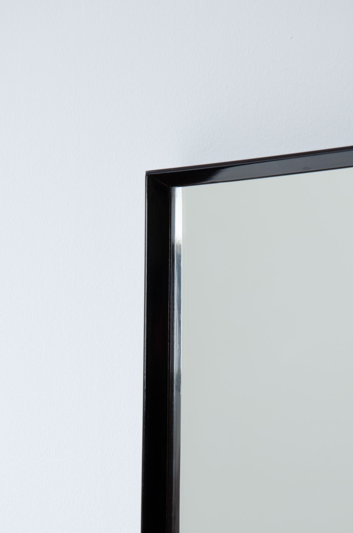 Italian 1940's mirror frame in polished wood.