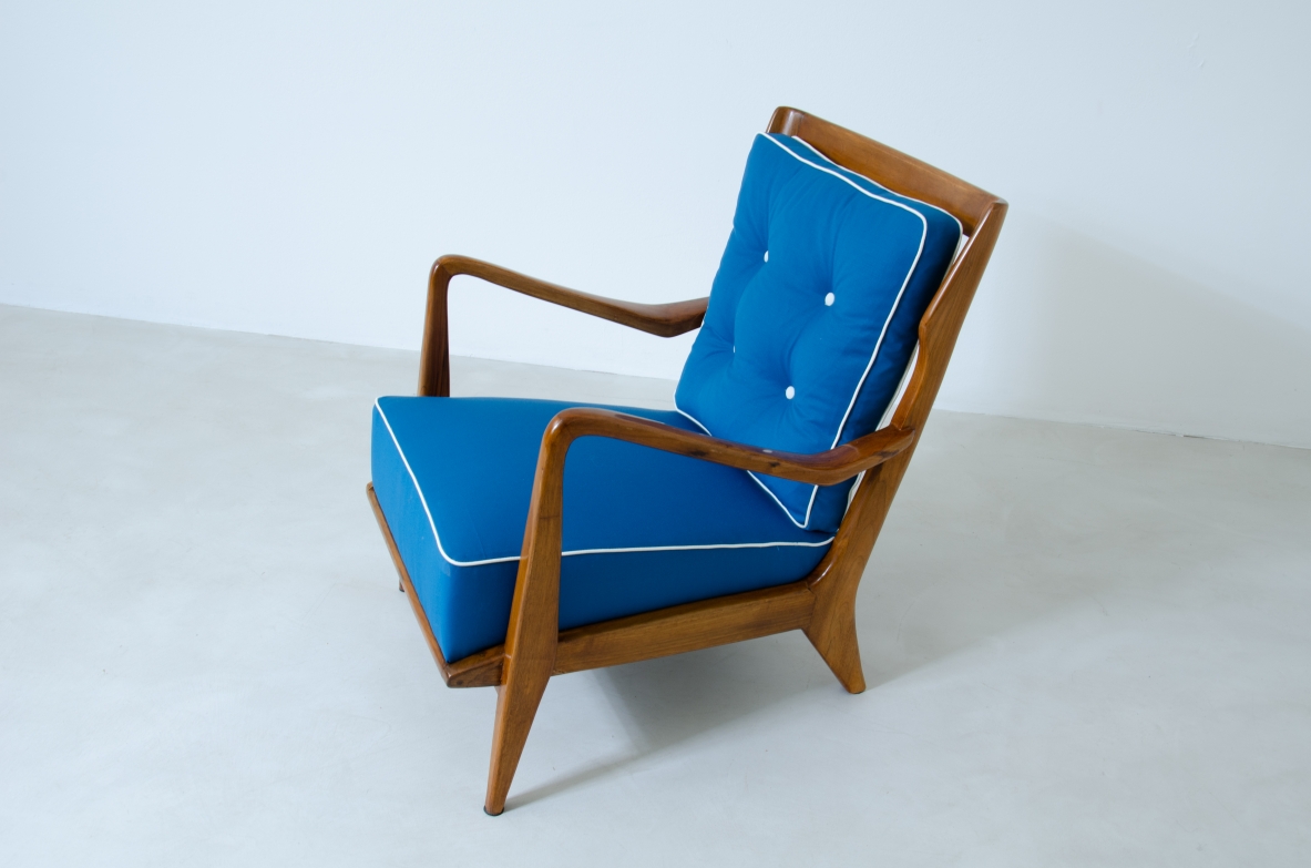 Gio Ponti, pair of armchairs model 516 produced by Cassina in the 1950s.  Certificate from the Ponti archive available.