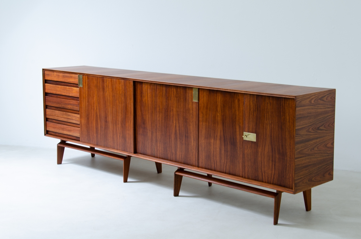 Vittorio Dassi. Large rosewood cabinet. Italy, Turin, 1960's