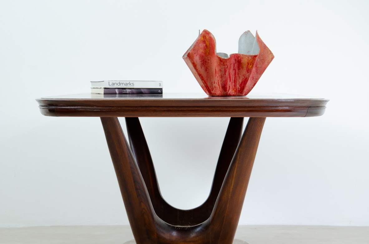 Vittorio Dassi, very elegant 1940's dining table with marble base.