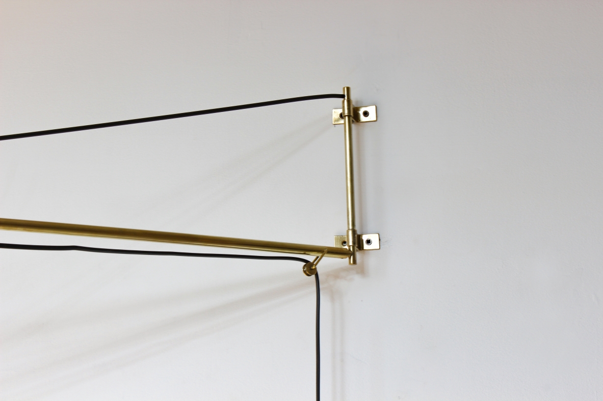 Gaetano Scolari. Lampada telescopica saliscendi mod. 2061. Produzione Stilnovo, 1954