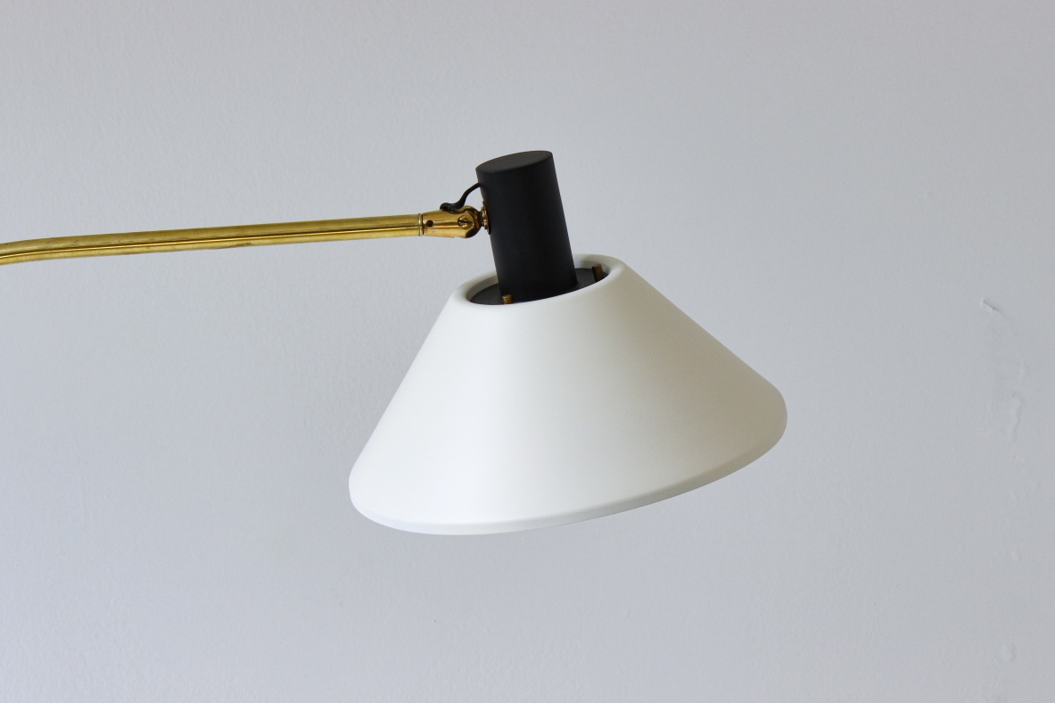 Stilux, reading adjustable light, with metal shade and marble base. Italy, 1950's.
