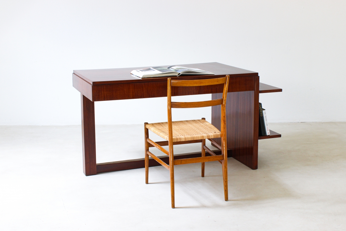 Desk with wooden structure. Italian rationalism, 1930's.