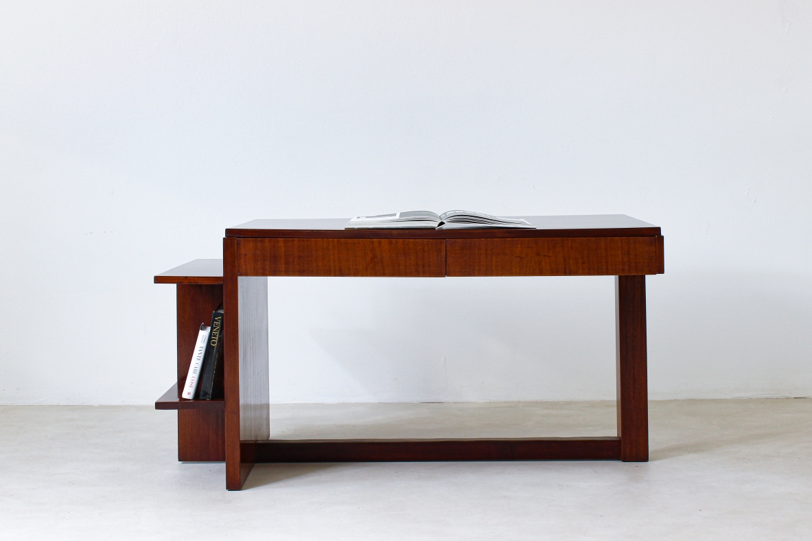 Desk with wooden structure. Italian rationalism, 1930's.