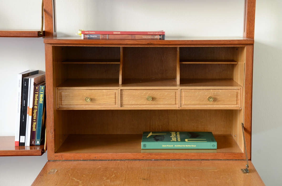 Paolo Buffa Large bookcase with compartments and shelves