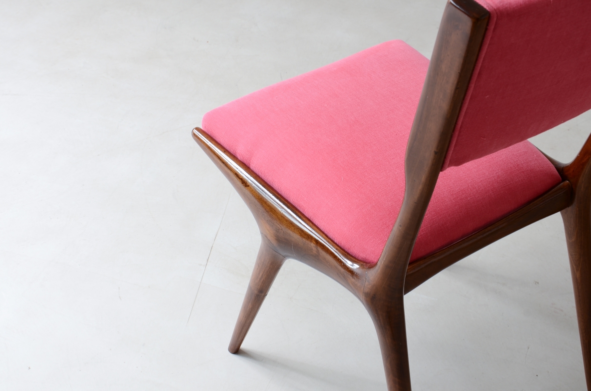Carlo de Carli (1910-1999)  Rare set of 8 chairs model 634, 1954.