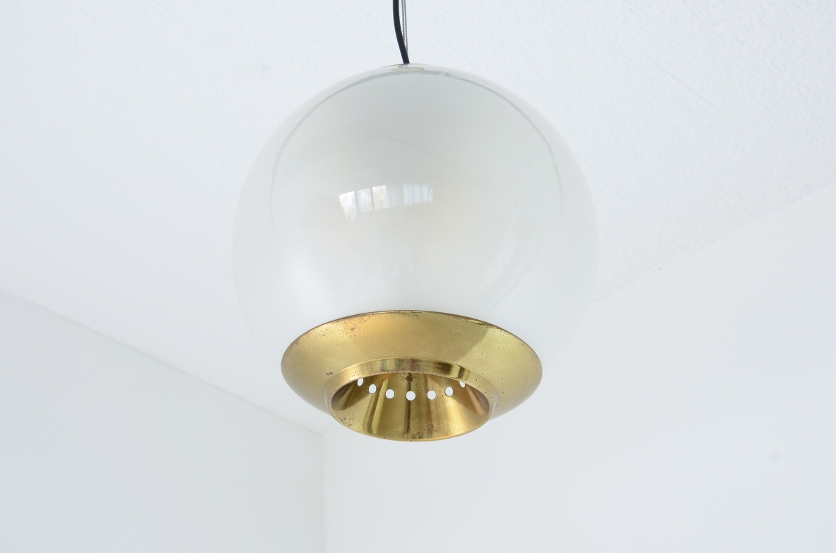 Luigi Caccia Dominioni  Grande lampadario modello LPS8 in vetro. Azucena anni '60