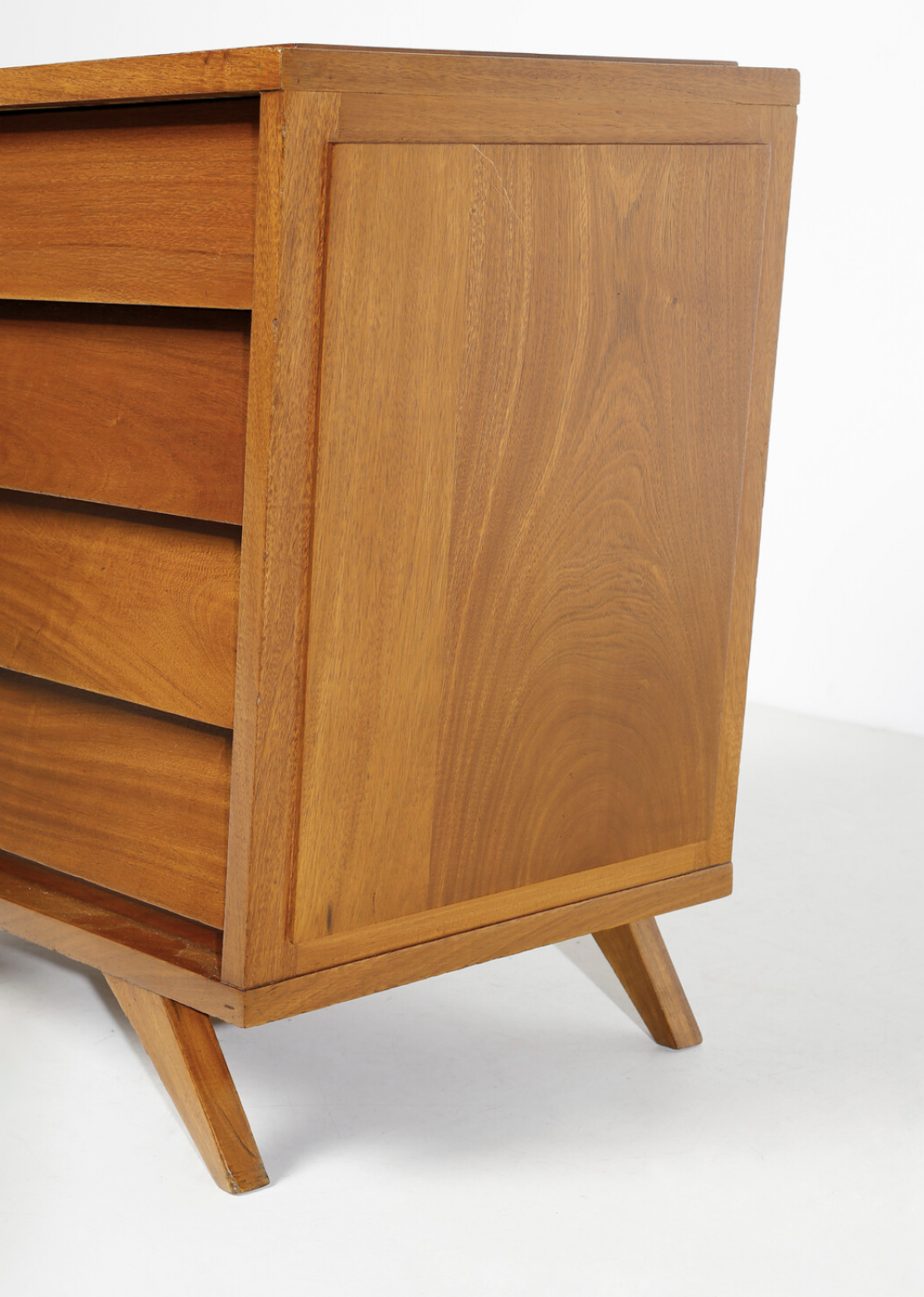 Jose Zanine Caldas  Oak cabinet with 4 drawers.  Brazilian manufacture, 1950s.