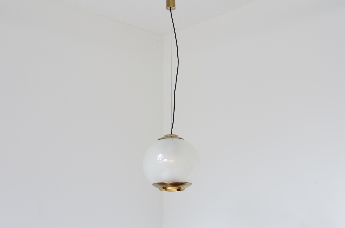Luigi Caccia Dominioni  Grande lampadario modello LPS8 in vetro. Azucena anni '60