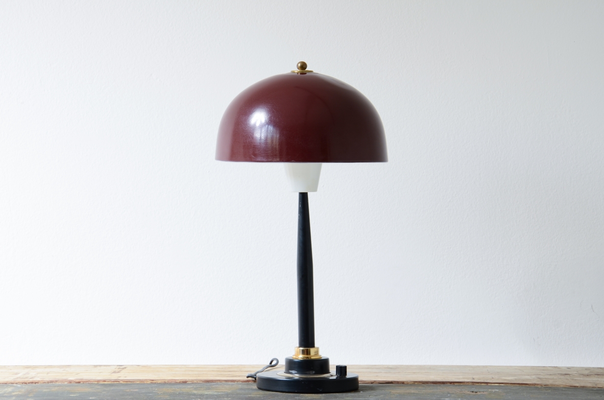 Stilux Milan  Large three-color metal table lamp with three-way switch.  Stilux manufacturing Milan 1960ca.