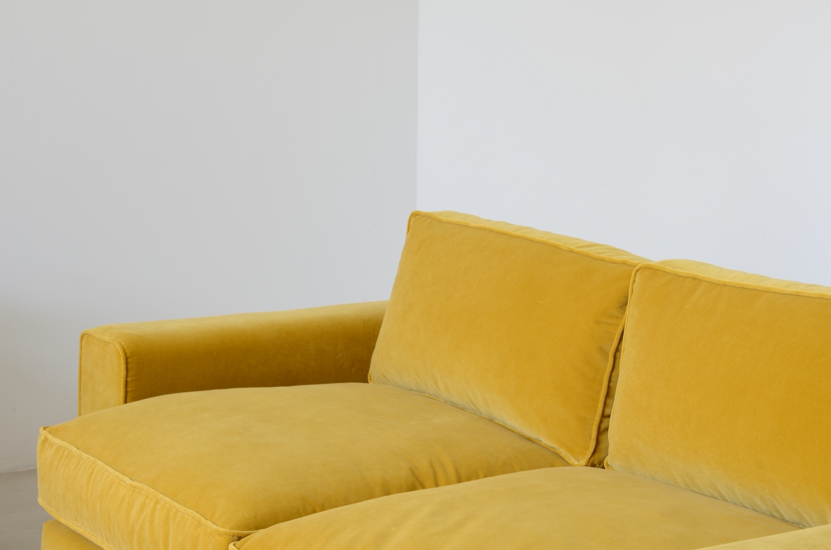 Living room composed of a three-seater sofa, a two-seater. Bovero manufacturing, Torino 1970