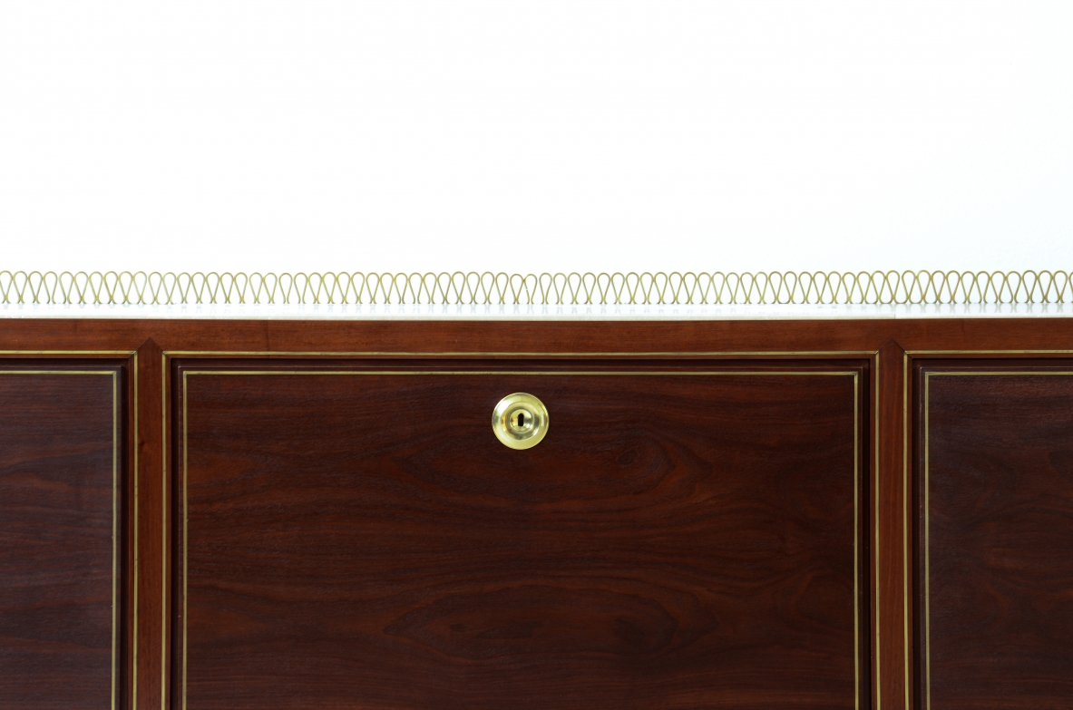 Paolo Buffa (1903-1970) storage unit with three flap doors Lietti manufacture, 1940ca.