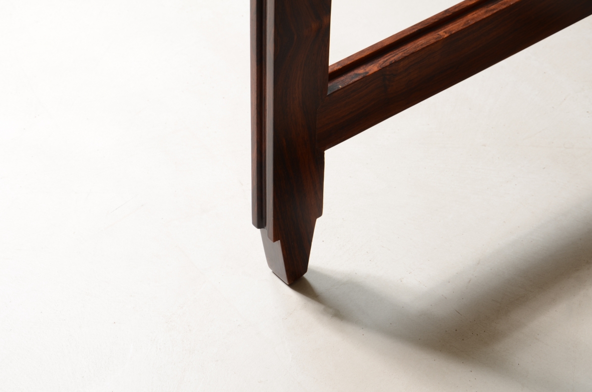 Elegant center desk with drawers and book compartments