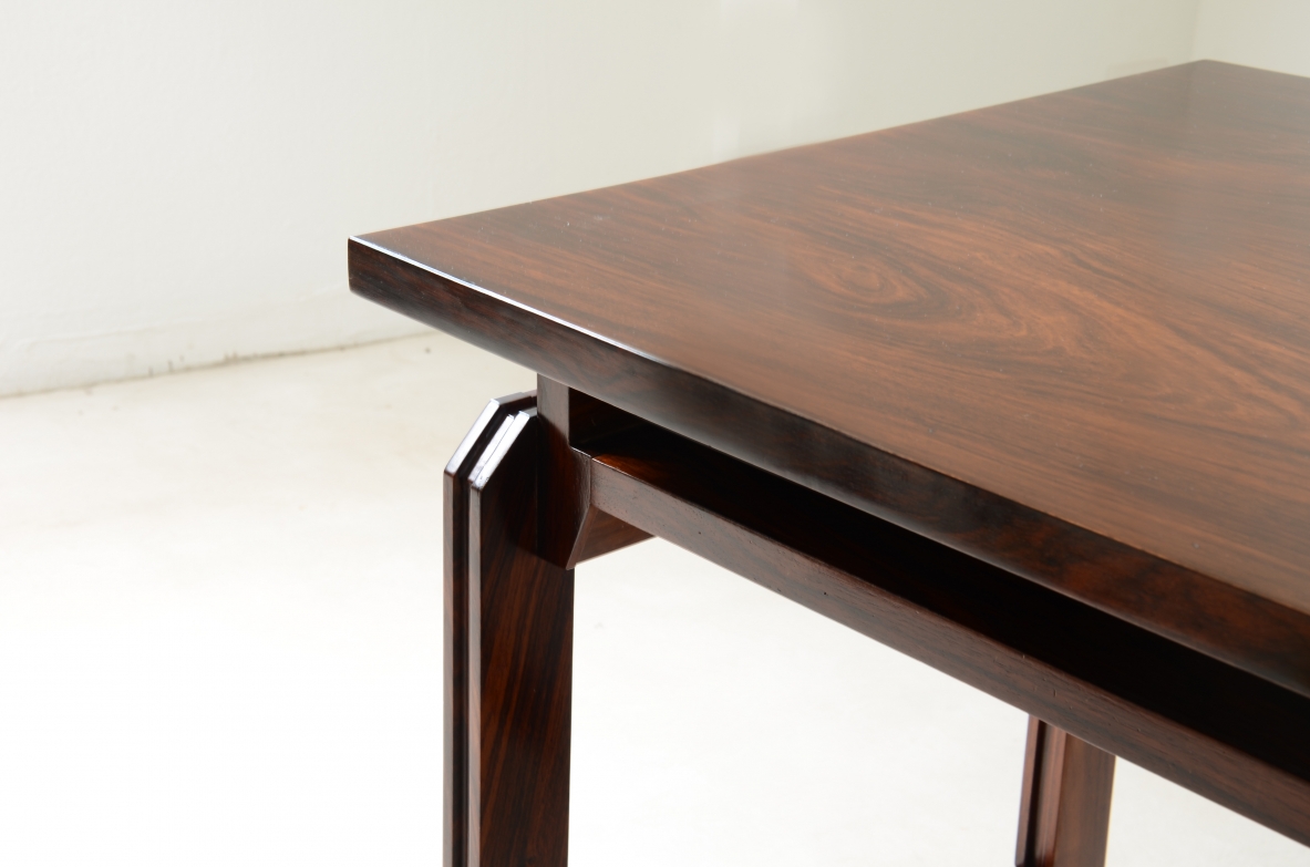Elegant center desk with drawers and book compartments