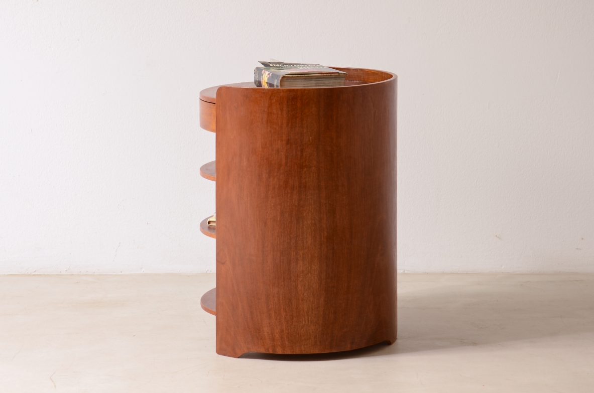 Luigi Caccia Dominioni, side table with four shelves and one drawer, Azucena manufacture, 1962.