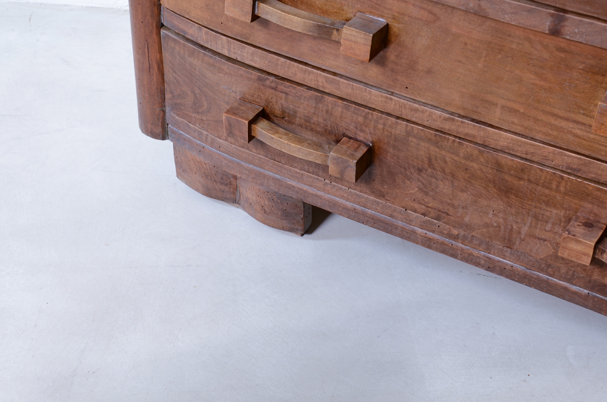 Oak chest of drawers with four drawers Art Deco period, ca. 1930.