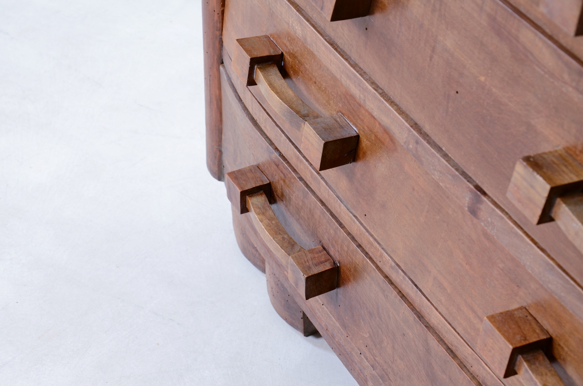 Oak chest of drawers with four drawers Art Deco period, ca. 1930.