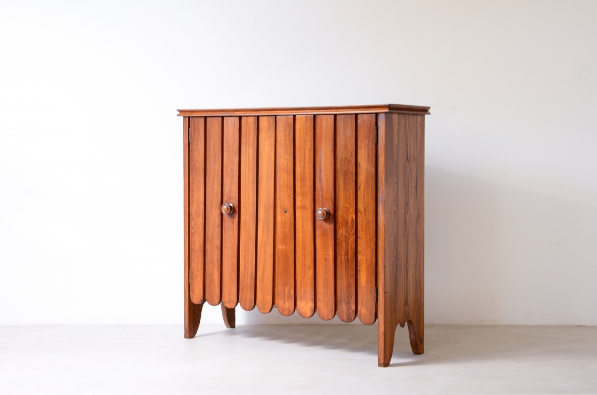 storage unit with slatted doors Italian manufacture, circa 1940s.