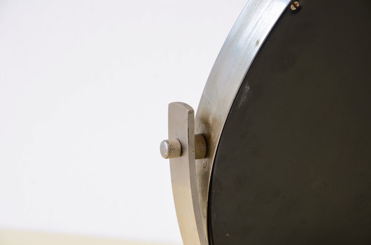 Sergio Mazza  Specchio da tavolo in acciaio basculante.Produzione Artemide 1960ca.