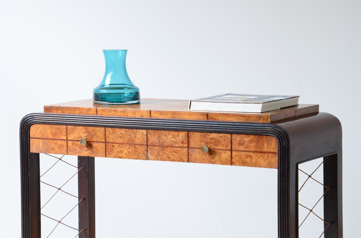 Console in legno ebanizzato Manifattura italiana, 1930ca.