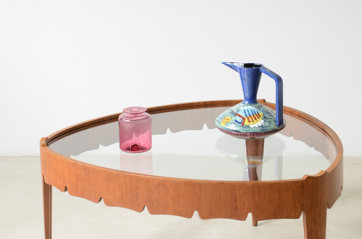 Pierluigi Colli, Elegant coffee table in shaped wood Certified by Colli Archives.