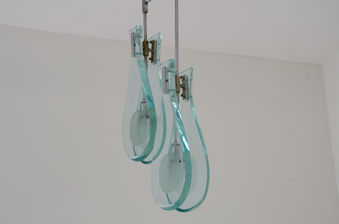 Max Ingrand Lampada a sospensione a, modello 2259/2 Fontana Arte, Italia, ca. 1960.