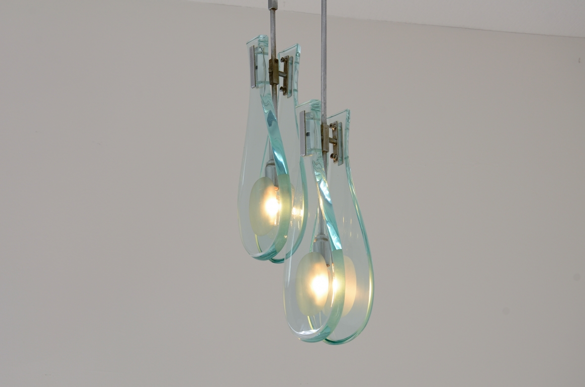 Max Ingrand Lampada a sospensione a, modello 2259/2 Fontana Arte, Italia, ca. 1960.