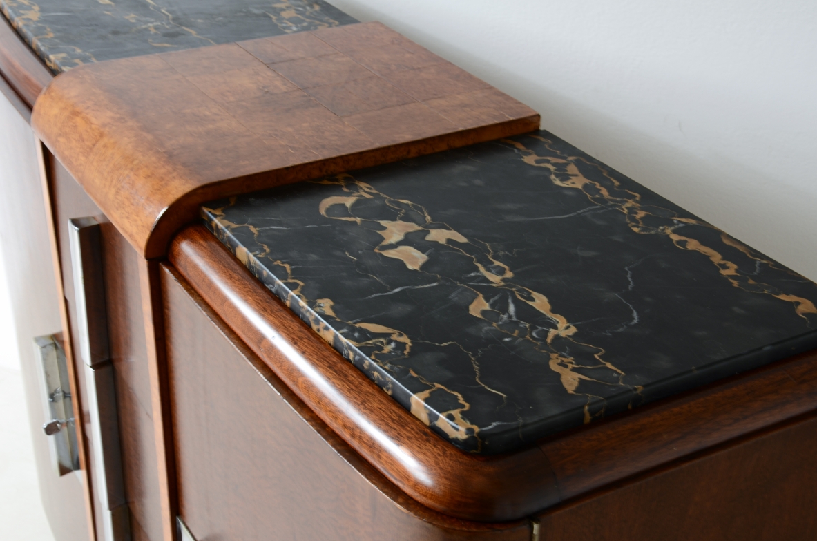 Cypress burl cabinet, France, Art Deco, ca. 1930.